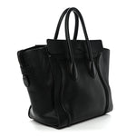 Drummed Calfskin Mini Luggage Black