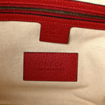 Soft GG Supreme Monogram Web Bosco Patch Small Crossbody Tote Beige Malva Hibiscus Red