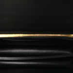 Shiny Calfskin Vain Shoulder Bag Black