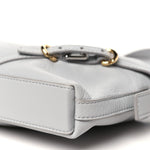 Tumbled Calfskin Mini Voyou Boyfriend Party Bag Light Grey
