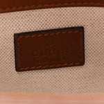 New Canvas Charisma Calfskin Crystal GG Monogram Mini Horsebit 1955 Shoulder Bag Camel Ebony
