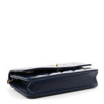 Caviar Quilted CC Turnlock Wallet On Chain WOC Navy Blue