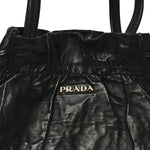 Nappa Antique Drawstring Tote Black