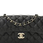 Lambskin Quilted Mini Rectangular Flap Black