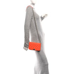 Caviar Quilted Boy Wallet On Chain WOC Orange