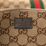GG Monogram Web Large Giglio Tote Beige Brown