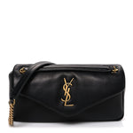 Plunged Lambskin Calypso Black