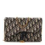 Oblique Saddle Chain Pouch Blue