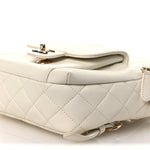 Caviar Quilted Small CC Day Backpack White