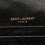 Grain De Poudre Matelasse Chevron Monogram Chain Wallet Black
