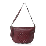 Pebbled Calfskin Medium Soho Hobo Scarlatto