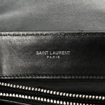 Calfskin Y Quilted Monogram Small Loulou Chain Satchel Black