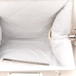 Shearling Sheepskin Lambskin Quilted Clutch With Chain White