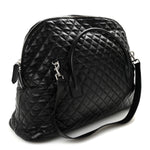 Calfskin Quilted ES Giant Travel Bag Black