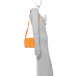 Nappa Maxi Intreccio Cassette Bag Tangerine