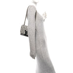 Calfskin Epi Smock Louise MM Chain Clutch Blue White Black