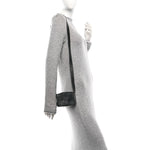 Lambskin Maxi Intrecciato Extra Mini Cassette Crossbody Bag Black