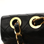 Lambskin Quilted XL Jumbo Single Flap Black