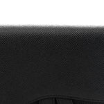 Grained Calfskin Saddle Pouch Bag Black
