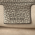 Metallic Pebbled Calfskin Medium Soho Flap Crossbody Golden Beige