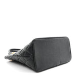 Caviar Quilted Medallion Tote Black