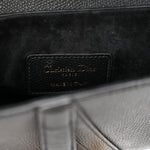 Grained Calfskin Mini Saddle Bag Black
