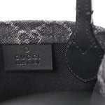 Denim GG Monogram Dollar Calfskin Mini Ophidia Tote Black Grey