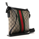 GG Supreme Monogram Web Messenger Bag Black
