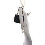 Caviar Quilted Petit Shopping Tote PST Black