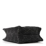 Denim GG Monogram Calfskin Mini Ophidia Tote Bag Black