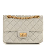 Metallic Goatskin Quilted 2.55 Reissue Mini Flap Silver