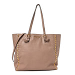 Soft Calf Studded Shopping Tote Cammeo