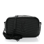 Grain De Poudre Matelasse Monochrome Monogram Mini Lou Camera Bag Black