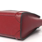 Drummed Calfskin Nano Luggage Merlot