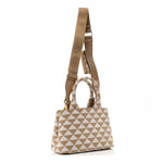 Jacquard Triangolo Symbole Embroidered Tote Corda Talco