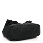 Nylon Medium Monaco Chain Shoulder Bag Black