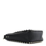 Pebbled Calfskin Mini Rockstud Flip-Lock Messenger Bag Black