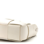 Calfskin Maxi Intrecciato Cassette Pouch On Strap Chalk