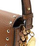Eco Grainy Alter Mat Studded Frayme Flap Shoulder Bag Pecan