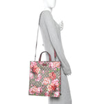 Soft GG Supreme Monogram Blooms Vertical Tote Beige Multicolor Dry Rose