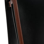 Calfskin Vintage Check Medium Two Handle Title Bag Black