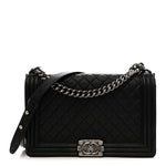 Caviar Quilted New Medium Boy Flap Black
