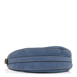 Nubuck Small Arque Shoulder Bag Aviation Blue