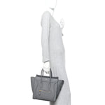 Baby Drummed Calfskin Micro Luggage Kohl