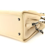Glazed Calfskin Quilted Korean Garden Off White