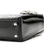 Patent Cannage Mini Lady Dior Black