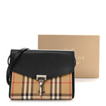 Derby Calfskin House Check Small Macken Crossbody Bag Black Archive Beige