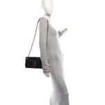 Plunged Lambskin Calypso Black