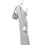 Satin Crystal Cleo Adjustable Strap Shoulder Bag Metal