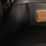 Suede Quilted Mini Chanel 25 Handbag Dark Brown